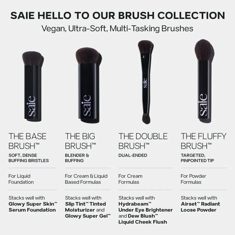 Saie 1 The Base Foundation Ultra-Soft Makeup Brush With Synthetic Bristles